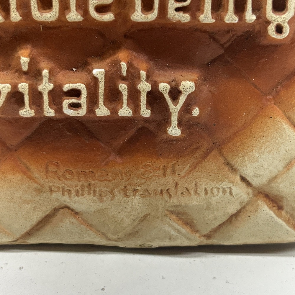 Vintage Abbey Press Romans 8:11 Phillips Translation Wall Plaque Basketweave - Picture 2 of 5